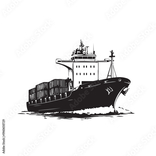 cargo ship in the sea