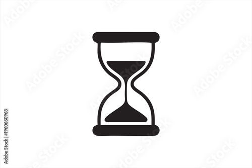 Time passing concept with hourglass sand timer symbol for productivity and planning visuals