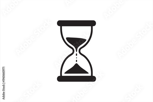 Deadline timer icon with hourglass design for urgency workflow and efficiency concepts