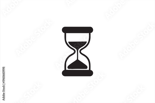 Sand timer hourglass symbol for urgency workflow scheduling and business efficiency concepts