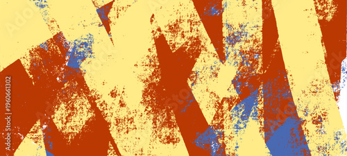 Grunge linocut wallpaper. Brush strokes with overlapping stripes, dusty noise and xerox effect.