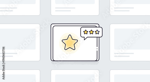 A star rating icon on a card.