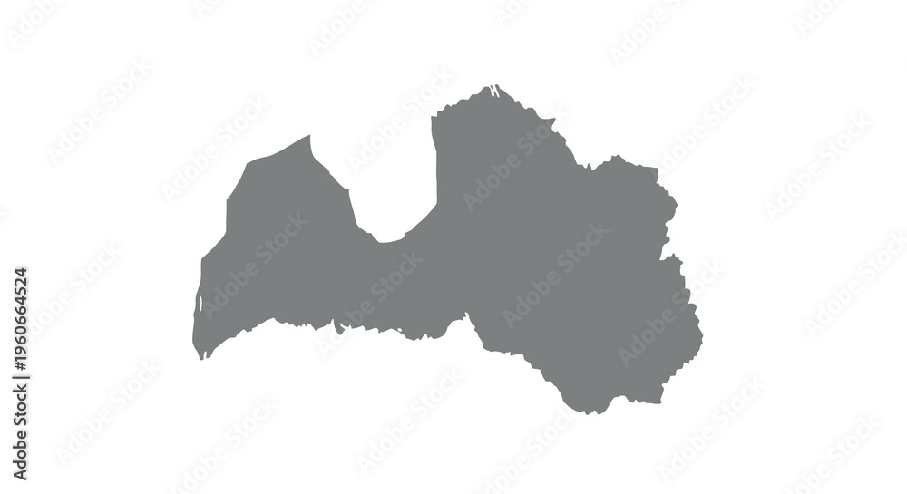 Fototapeta premium A dark irregular shape resembling a landmass or abstract mountain range on white high quality professional
