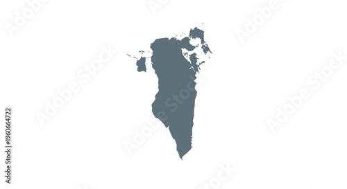 A dark blue silhouette representing the geographical shape of greenland against white high quality professional detailed