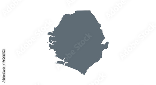 A dark blue silhouette depicts the geographical outline of the nation of senegal high quality professional