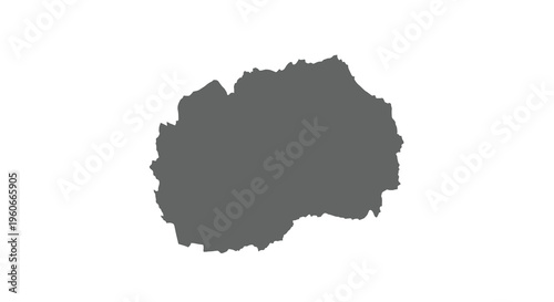 A stark black silhouette resembling a cloud or an abstract irregular landmass high quality professional detailed