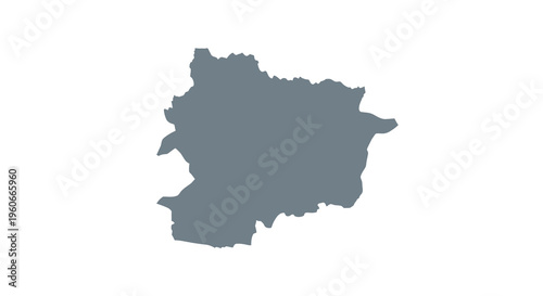 A simple dark grey silhouette depicting the geographic outline of the country spain high quality professional