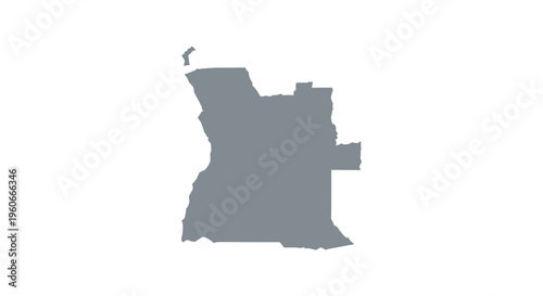 A grayscale map illustration depicting the geographical outline of the republic of congo high quality professional, Eps 10