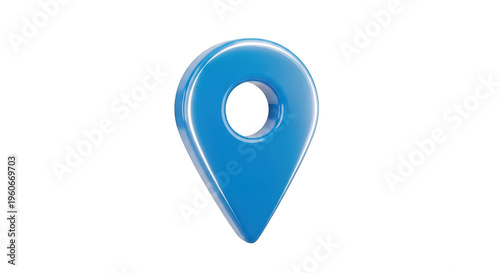 A blue location pin icon with a hole in the middle Free Download A blue location pin icon with a hole in the middle - GFXLoad