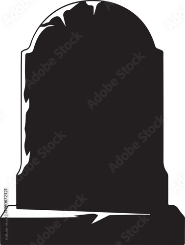Black tombstone, gravestone, memorial marker, funeral icon