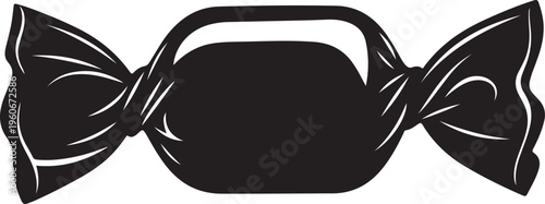 Black bow, ribbon icon, vector bow, gift wrapping element