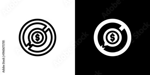 Anti Corruption icon concept with flat Black White Background. Vector illustration.