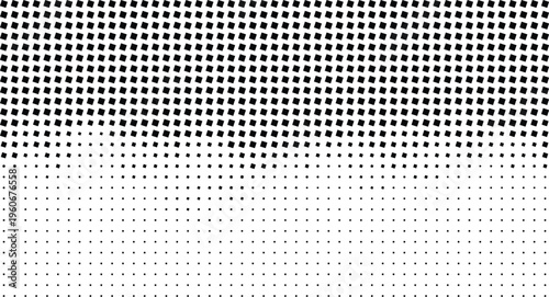 Isolated on transparent background a black and white halftone pattern image