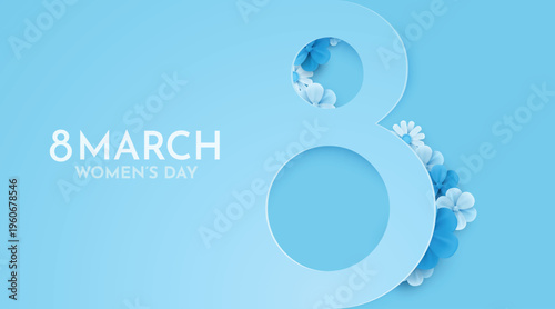 Happy womens day vector background design template