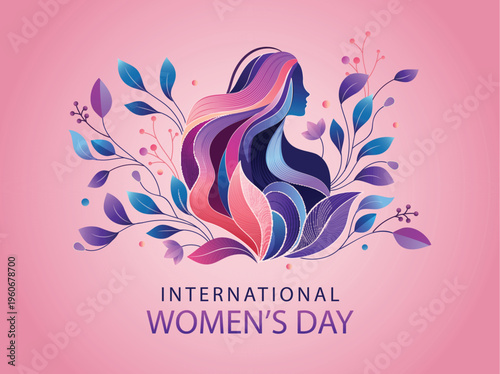 Happy womens day vector background design template