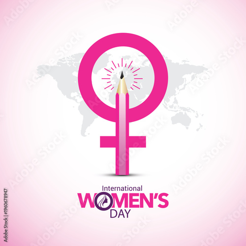 Happy womens day vector background design template