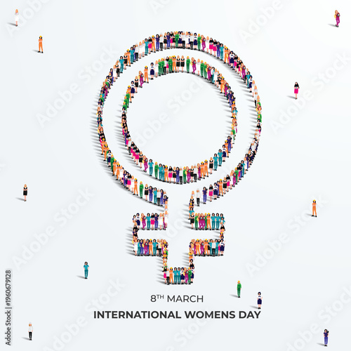Happy womens day vector background design template