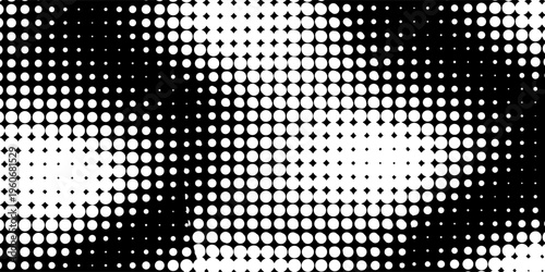 Grunge halftone gradient background. Faded grit noise texture. White and black sand wallpaper. modern.