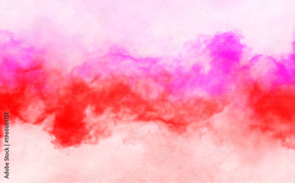Obraz premium Abstract watercolor painting background with vibrant pink and red hues blending together