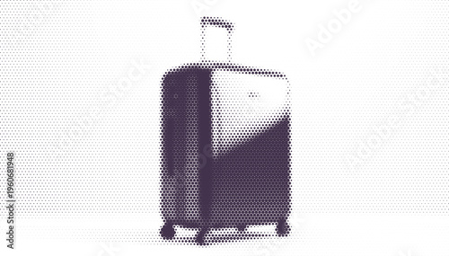 Modern travel suitcase with wheels and retractable handle