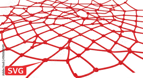 Abstract Red Rope Net Pattern Background