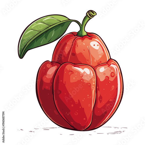 Whole green lime for citrus refreshment and sour summer drink or cocktail recipe card graphics - Vector Illustration