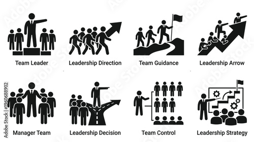 Vector Leadership and Decision-Making Icons Collection