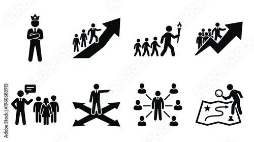 Vector Organizational and Management Structure Icons Collection