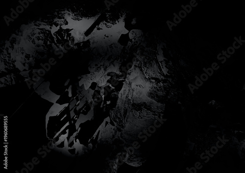 抽象的水墨障壁画　壁紙