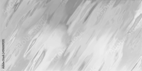 Monochromatic Abstract Background with Silver Gray Liquid Flowing Waves and Smooth Metallic Texture vector