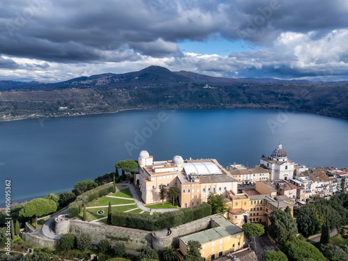 Castel Gandolfo Papal summer residence by Lake Albano in Lazio Italy