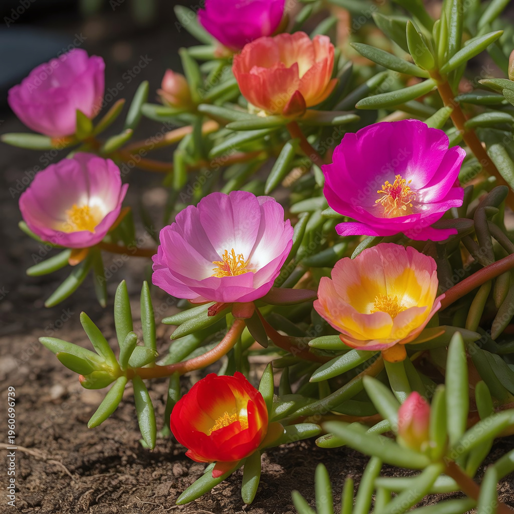 Fototapeta premium pink and yellow flowers