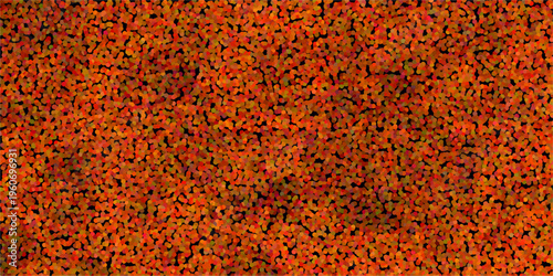 Energetic abstract background with a dense pattern of bright orange and red dots creating a lively speckled texture for vibrant digital art and design