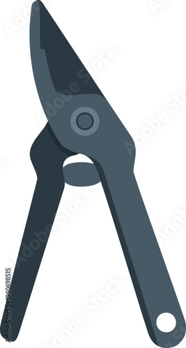 Hand pruners with short curved blades illustration