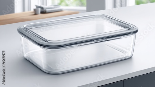 Stackable Clear PET Food Tray with Raised Rim for Storage and Organization