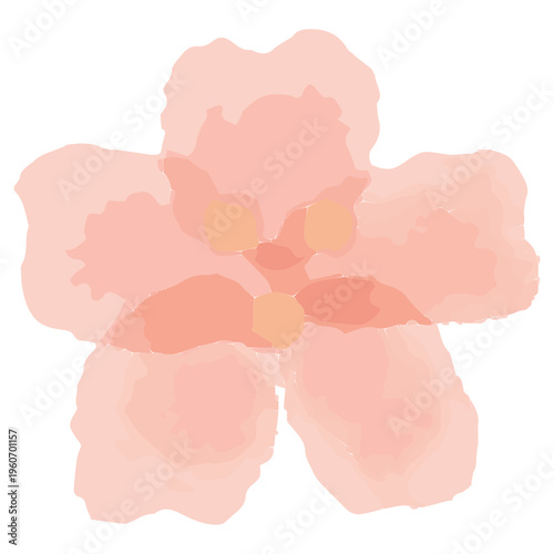 桜のアイコン・入園式の装飾 水彩のぬくもり：幼稚園HP用ベクターアイコン