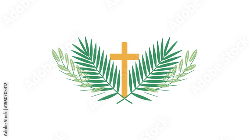 Christian Cross Faith and Spiritual Symbol Concept – Good Friday, Easter Sunday, Palm Sunday