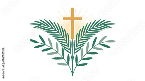 Christian Cross Faith and Spiritual Symbol Concept – Good Friday, Easter Sunday, Palm Sunday