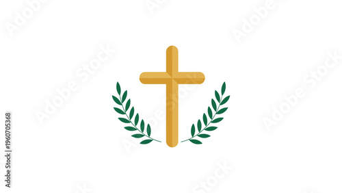 Christian Cross Faith and Spiritual Symbol Concept – Good Friday, Easter Sunday, Palm Sunday