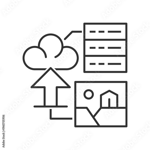 Cloud Photo and File Upload Icon