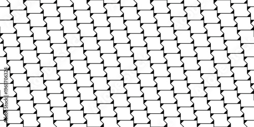 Minimalist Black and White Geometric Seamless Pattern, Modern Abstract Interlocking Zigzag Texture, Creative Linear Vector Background for Architecture, Tech Branding, and Fashion Print.