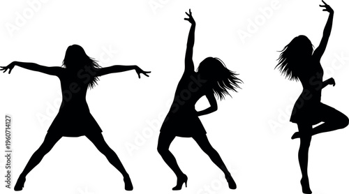 Dance icon vector illustration with decorative design, elegant movement artwork, creative silhouette composition, ornamental background pattern