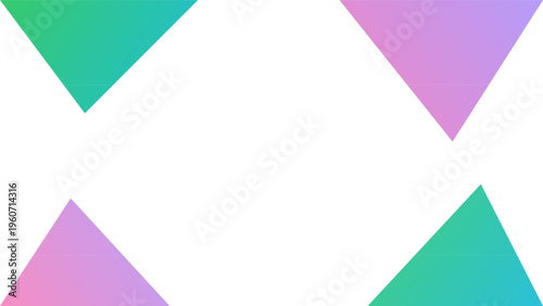 Abstract gradient triangle geometric design
