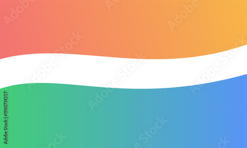 Abstract gradient wavy bands colorful design