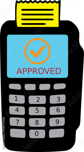 POS Terminal Credit Card Payment Illustration
