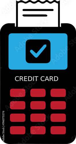 POS Terminal Credit Card Payment Illustration