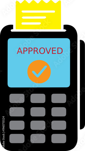 POS Terminal Credit Card Payment Illustration