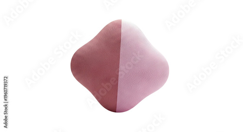 Pink abstract, textured, organic shape with smooth gradient