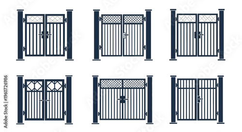 Collection of various metal gate designs.