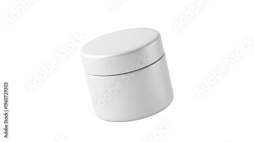 Fotografie Blank white cosmetic jar mockup for cream or wax